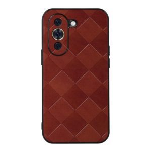 For Huawei nova 10 Weave Plaid PU Phone Case(Brown) (OEM)