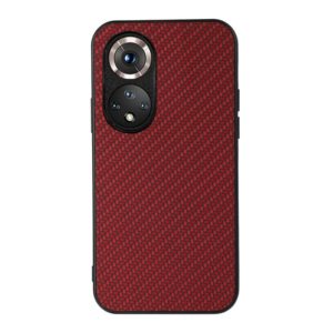 For Honor 50 Accurate Hole Carbon Fiber Texture Shockproof Case(Red) (OEM)