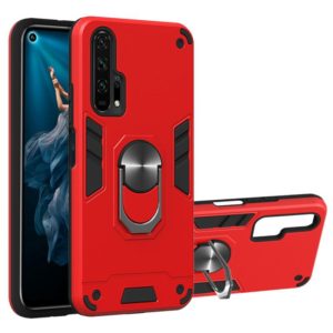 For Huawei Honor 20 / nova 5T 2 in 1 Armour Series PC + TPU Protective Case with Ring Holder(Red) (OEM)