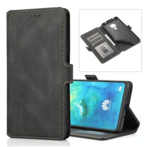 For Huawei Mate 20 Retro Magnetic Closing Clasp Horizontal Flip Leather Case with Holder & Card Slots & Photo Frame & Wallet(Black) (OEM)