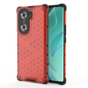 For Honor 60 Honeycomb PC + TPU Phone Case(Red) (OEM)
