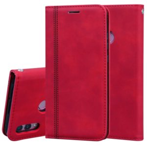 For Huawei P Smart 2019 Frosted Business Magnetic Horizontal Flip PU Leather Case with Holder & Card Slot & Lanyard(Red) (OEM)