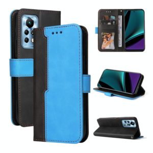 For Infinix Note 11 Pro Stitching-Color Horizontal Flip Leather Case(Blue) (OEM)