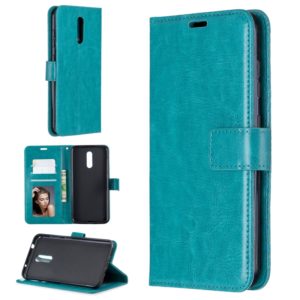 For Nokia 3.2 Crazy Horse Texture Horizontal Flip Leather Case with Holder & Card Slots & Wallet & Photo Frame(Blue) (OEM)