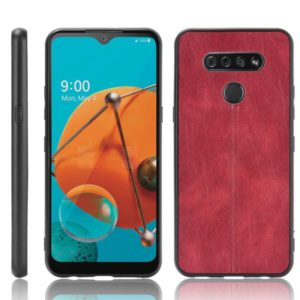 For LG K51 Shockproof Sewing Cow Pattern Skin PC + PU + TPU Case(Red) (OEM)