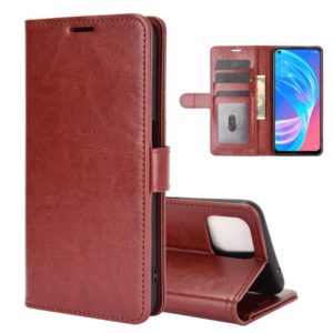 For OPPO A72 / A73 5G R64 Texture Single Horizontal Flip Protective Case with Holder & Card Slots & Wallet & Photo Frame(Brown) (OEM)