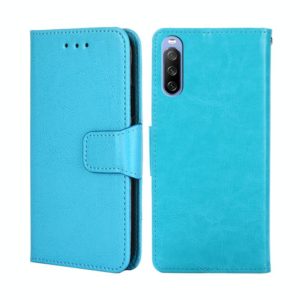 For Sony Xperia 10 III Crystal Texture Leather Phone Case(Light Blue) (OEM)