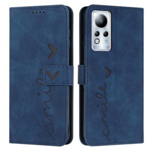 For Infinix Note 11 Skin Feel Heart Pattern Leather Phone Case(Blue) (OEM)