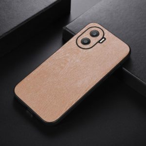 For Honor X40i Wood Texture PU Phone Case(Gold) (OEM)
