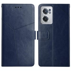 For OnePlus Nord CE 2 5G Y Stitching Horizontal Flip Leather Phone Case(Blue) (OEM)