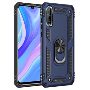 For Huawei Y8p Shockproof TPU + PC Protective Case with 360 Degree Rotating Holder(Blue) (OEM)