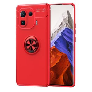 For Xiaomi Mi 11 Pro Metal Ring Holder 360 Degree Rotating TPU Case(Red+Red) (OEM)