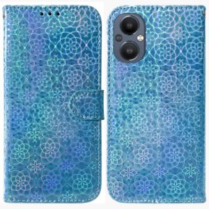 For OnePlus Nord N20 5G Colorful Magnetic Buckle Leather Phone Case(Blue) (OEM)