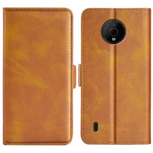 For Nokia C200 Dual-side Magnetic Buckle Horizontal Flip Leather Phone Case(Yellow) (OEM)