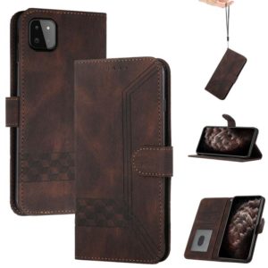 For Huawei nova 8 SE Cubic Skin Feel Flip Leather Phone Case(Dark Brown) (OEM)