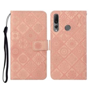 For Huawei P Smart Z / Y9 Prime 2019 Ethnic Style Embossed Pattern Horizontal Flip Leather Case with Holder & Card Slots & Wallet & Lanyard(Pink) (OEM)