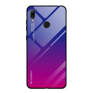 For Huawei Y7 (2019) / / Y7 Prime (2019) Gradient Color Glass Case(Red Blue) (OEM)