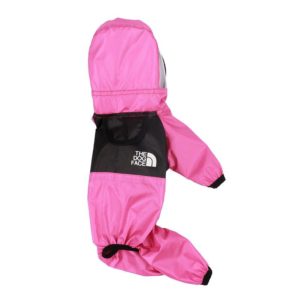Seasons Universal Raincoat For Dogs Four-Legged Clothing Transparent PU Waterproof Clothing, Size: XS(Rose Red) (OEM)