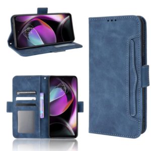 For Motorola Moto G 5G 2022 Skin Feel Calf Texture Card Slots Leather Phone Case(Blue) (OEM)