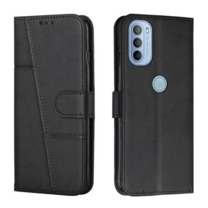 For Motorola Moto G31 / G41 Stitching Calf Texture Buckle Leather Phone Case(Black) (OEM)