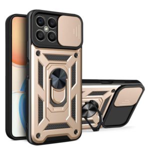 For Honor X8 Sliding Camera Design TPU + PC Phone Case(Gold) (OEM)