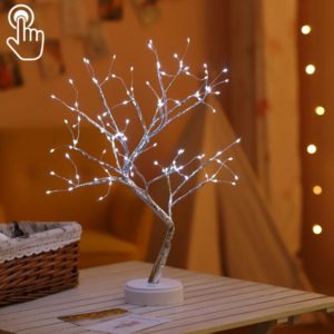 108 LEDs Copper Wire Tree Table Lamp Creative Decoration Touch Control Night Light (White Light) (OEM)