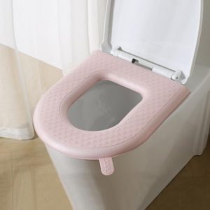 Household Thickened Waterproof Washable Toilet Seat, Color: Pink (OEM)