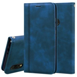 For Xiaomi Redmi 7 Frosted Business Magnetic Horizontal Flip PU Leather Case with Holder & Card Slot & Lanyard(Blue) (OEM)