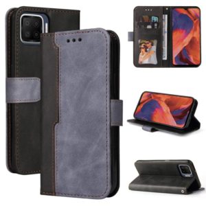For OPPO F17/A73 2020/F17 Pro/A93 2020 Business Stitching-Color Horizontal Flip PU Leather Case with Holder & Card Slots & Photo Frame & Lanyard(Grey) (OEM)