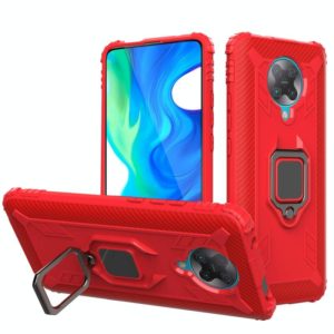 For Xiaomi Redmi K30 Pro / Poco F2 Pro 5G Carbon Fiber Protective Case with 360 Degree Rotating Ring Holder(Red) (OEM)