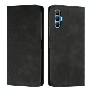 For Tecno Spark 8P Diamond Splicing Skin Feel Magnetic Leather Phone Case(Black) (OEM)