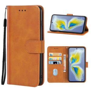 Leather Phone Case For TECNO Camon 18i(Brown) (OEM)