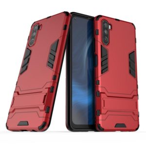 For Huawei Maimang 9 PC + TPU Shockproof Protective Case with Holder(Red) (OEM)