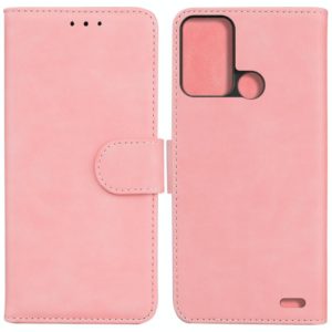 For ZTE Blade A52 Skin Feel Pure Color Flip Leather Phone Case(Pink) (OEM)