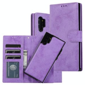 For Samsung Galaxy Note10+ Retro 2 in 1 Detachable Magnetic Horizontal Flip TPU + PU Leather Case with Holder & Card Slots & Photo Frame & Wallet(Purple) (OEM)