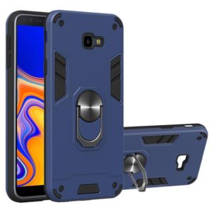 For Samsung Galaxy J4+ 2 in 1 Armour Series PC + TPU Protective Case with Ring Holder(Sapphire Blue) (OEM)