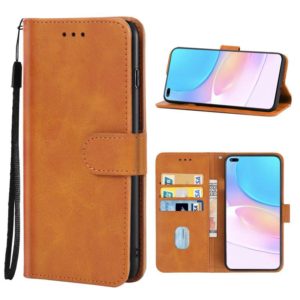 Leather Phone Case For Honor 50 Lite / Huawei nova 8i(Brown) (OEM)