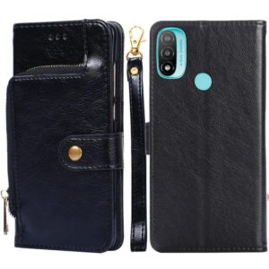 For Motorola Moto E20 / E40 Zipper Bag Leather Phone Case(Black) (OEM)