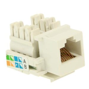 Networking RJ45 Cat6 Jack Module Connector Adapter (Normal Quality)(White) (OEM)