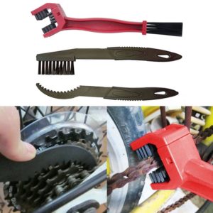 2 Set Bicycle Chain Cleaning Brush Flywheel Cleaning Tools Crankset Brush Cleaning Chain Wheel Set Brush (Red) (OEM)