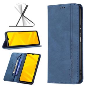 For ZTE Blade A71 Magnetic RFID Blocking Anti-Theft Leather Phone Case(Blue) (OEM)