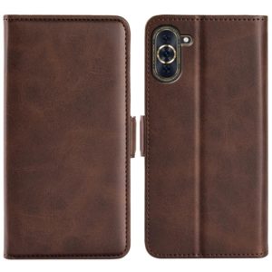 For Huawei Nova 10 Pro Dual-side Magnetic Buckle Horizontal Flip Leather Phone Case(Brown) (OEM)