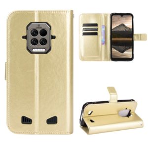 For Doogee S86 / S86 Pro Crazy Horse Texture Horizontal Flip Leather Case with Holder & Card Slots & Lanyard(Gold) (OEM)