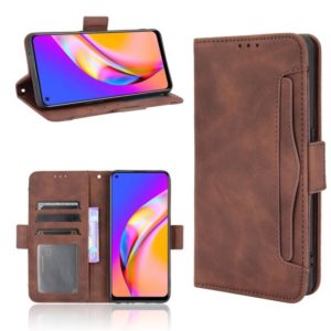 For OPPO A94 4G/F19 Pro 4G/Reno5 F/Reno5 Lite Skin Feel Calf Pattern Horizontal Flip Leather Case with Holder & Card Slots & Photo Frame(Brown) (OEM)