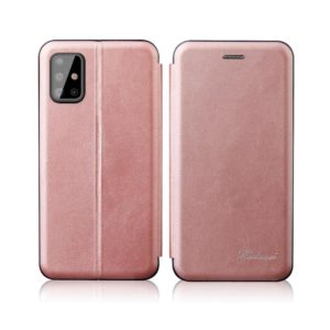 For Samsung Galaxy S21 Ultra 5G Retro Texture Magnetic Leather Case with Card Slot & Holder(Rose Gold) (OEM)
