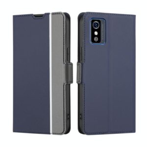 For ZTE Blade L9 Twill Texture Side Button Leather Phone Case(Blue) (OEM)