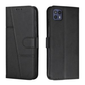 For Motorola Moto G50 5G Stitching Calf Texture Buckle Leather Phone Case(Black) (OEM)