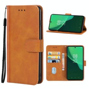 Leather Phone Case For Infinix Hot 11s(Brown) (OEM)