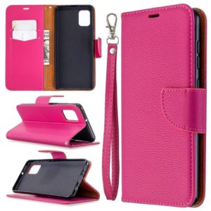 For Samsung Galaxy A31 Litchi Texture Pure Color Horizontal Flip Leather Case with Holder & Card Slots & Wallet & Lanyard(Rose Red) (OEM)