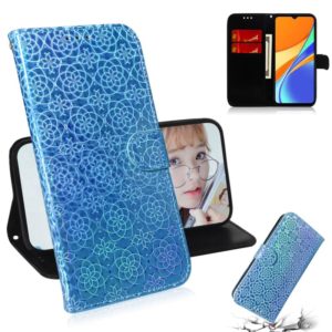 For Xiaomi Redmi 9C Solid Color Colorful Magnetic Buckle Horizontal Flip PU Leather Case with Holder & Card Slots & Wallet & Lanyard(Sky Blue) (OEM)